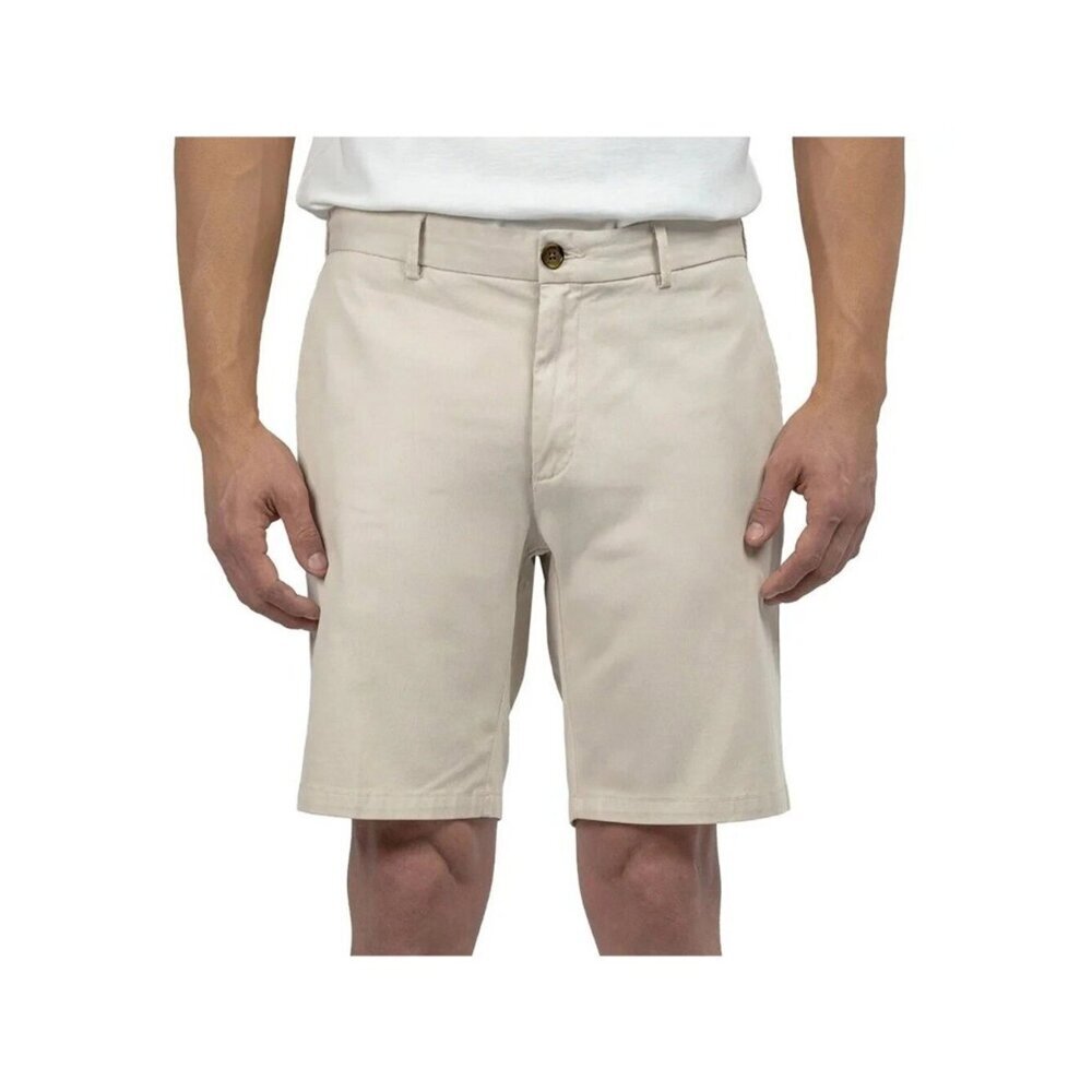 NWT Scott Barber Men's 34 Cotton/Silk Stretch Shorts Tan Soft Touch Comfort Fit